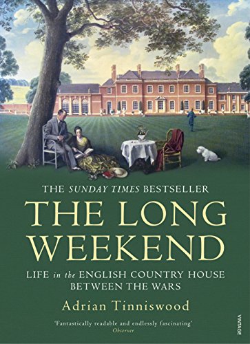 Book cover depicting a country house, people relaxing, and a white dog.