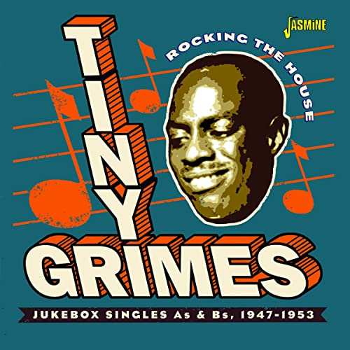 CD cover for Tiny Grimes’ “Rocking The House,” featuring his portrait.
