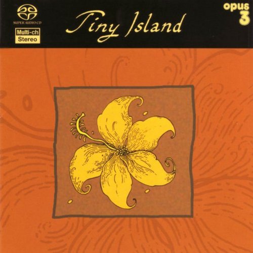 CD cover for "Tiny Island" with a yellow flower illustration.