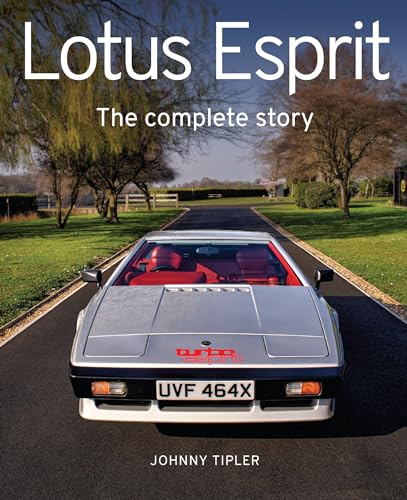 Book cover featuring a silver Lotus Esprit on a road with red interior visible.