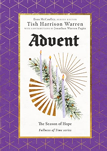 Book cover: "Advent: The Season of Hope" with candles and gold rays.