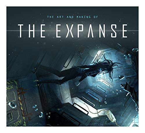 Book cover for The Art and Making of The Expanse featuring a floating figure.
