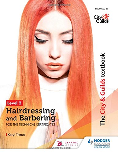The image shows a textbook cover featuring a woman with long, straight orange hair.