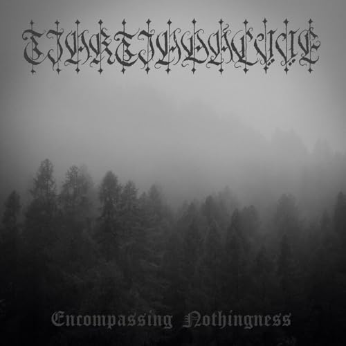 CD cover: dark forest landscape with ornate band name and title.