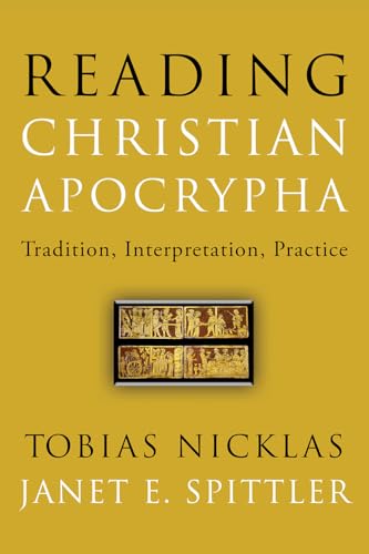 Book cover: "Reading Christian Apocrypha" with an image of ancient artwork.