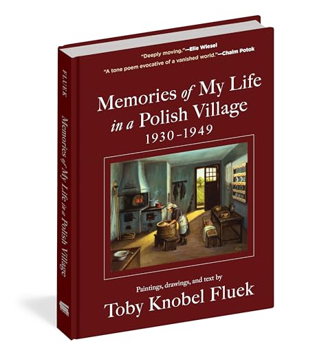 Book cover: “Memories of My Life in a Polish Village,” showing a kitchen scene.