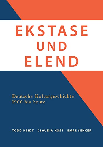 Book cover with bold red text "EKSTASE UND ELEND" on a two-tone background.