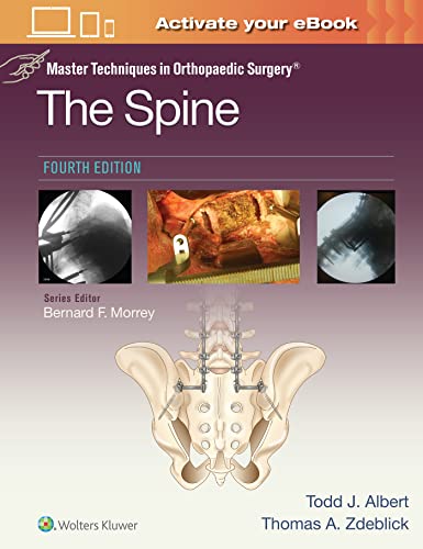 Book cover: "Master Techniques in Orthopaedic Surgery: The Spine," fourth edition.