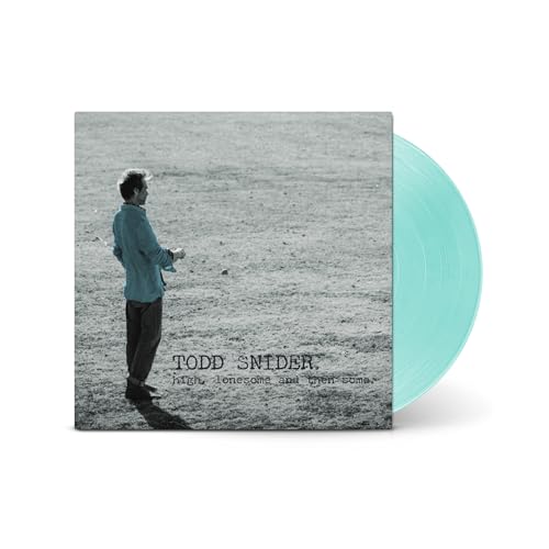 Todd Snider vinyl album cover with a man standing in a field and light-blue disc.