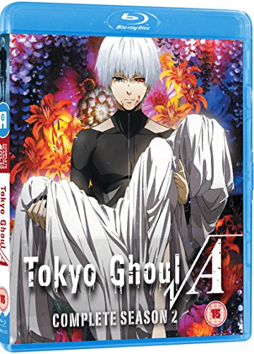 Tokyo Ghoul Root A Blu-ray cover featuring a character carrying another person.