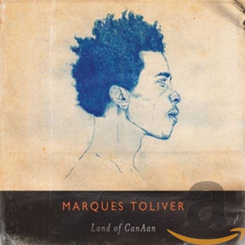 CD cover with a blue sketch of a man in profile, “Marques Toliver.”