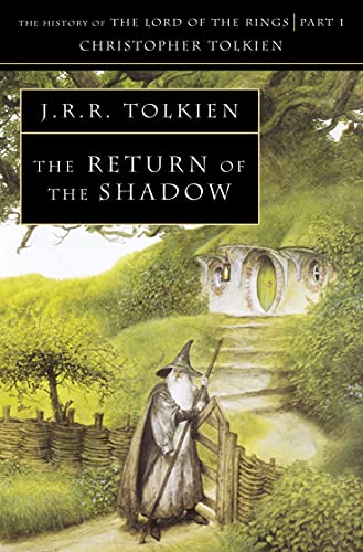 Book cover: âThe Return of the Shadowâ with Gandalf in Hobbiton.