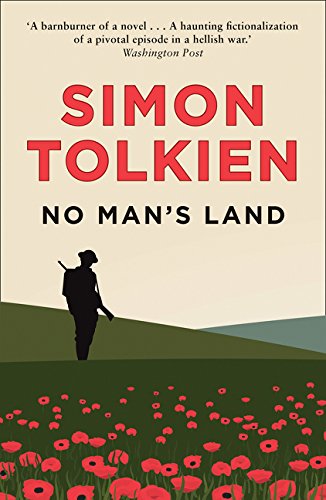 Book cover: "No Man’s Land" by Simon Tolkien, silhouette of a soldier.