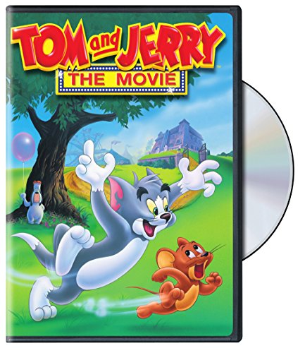 Tom and Jerry - The Movie" DVD cover with cartoon cat and mouse.