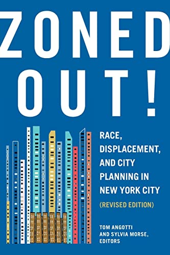 Book cover: "Zoned Out! Race" with illustrated buildings and text.