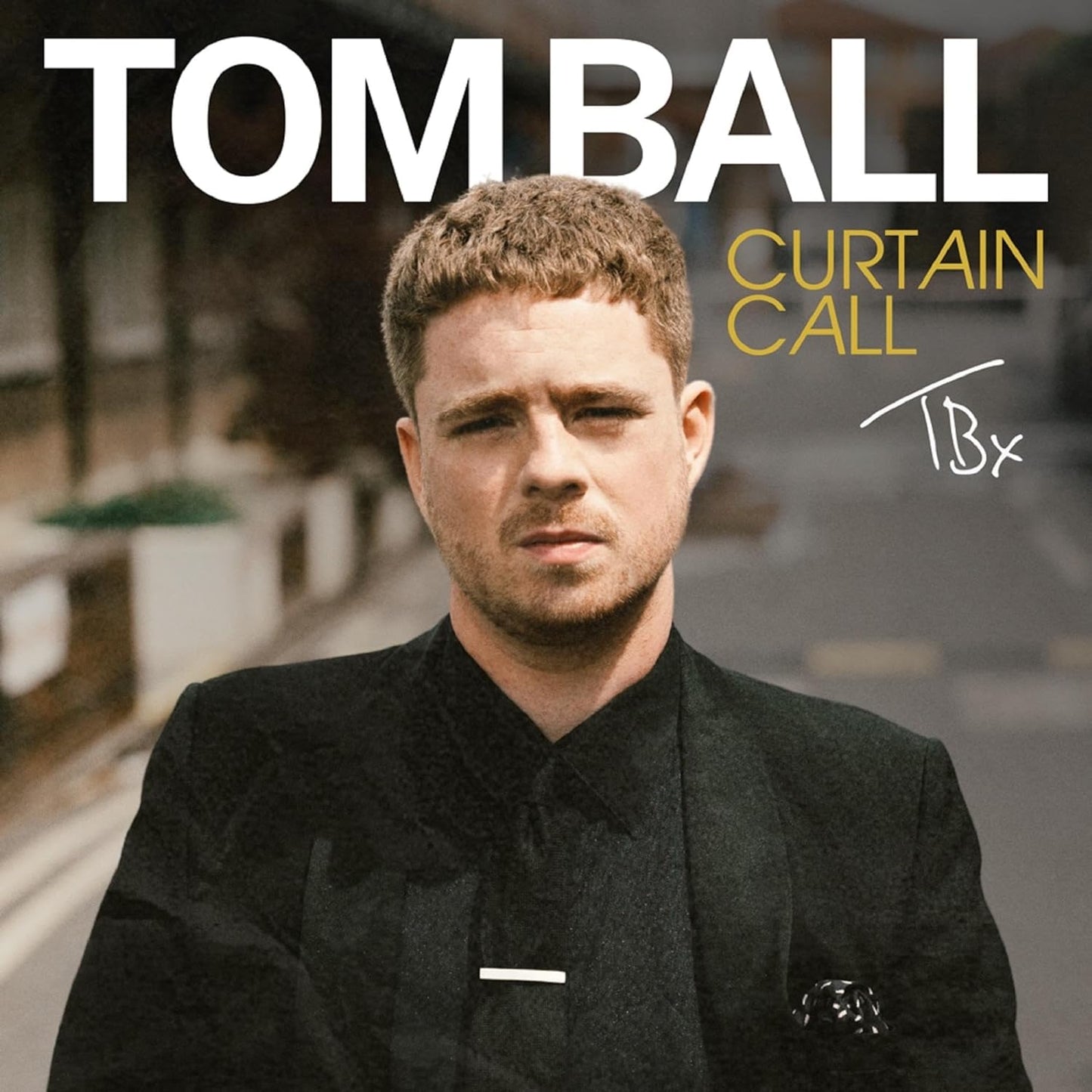 CD cover for Tom Ball’s “Curtain Call” featuring a portrait of the artist.