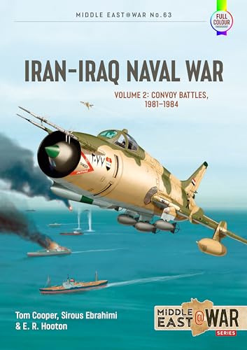 Book cover: Iran-Iraq Naval War, featuring a fighter jet and ships.