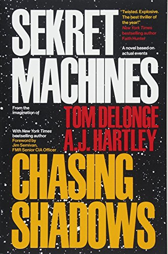 Book cover: "Sekret Machines: Chasing Shadows" with bold yellow and white text.