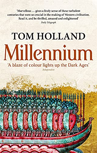 Book cover: “Millennium” by Tom Holland, depicting a Viking longship.