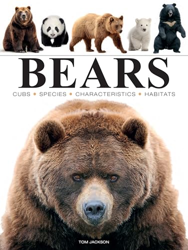 Book cover featuring various bear species, including a large grizzly closeup.