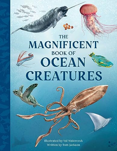 Book cover featuring illustrations of various ocean animals like walruses and jellyfish.