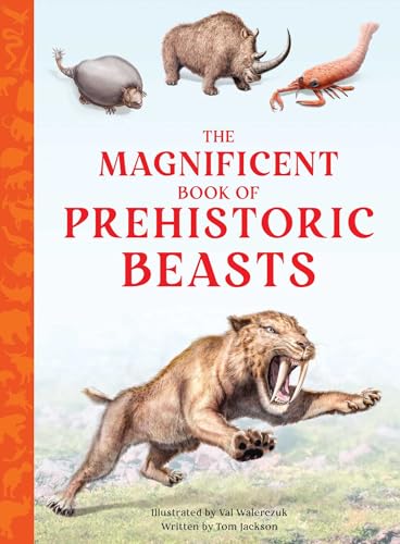 Book cover featuring a saber-toothed cat, prehistoric mammals, and the title in red text.