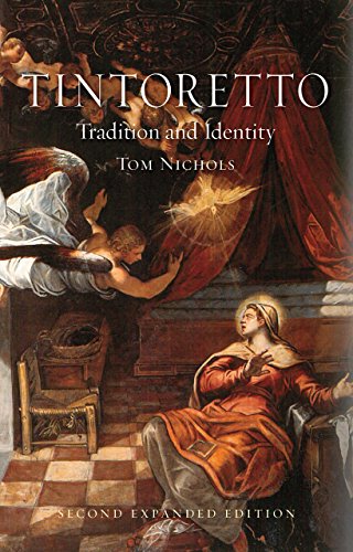 Book cover featuring a Renaissance painting of angels and a woman.