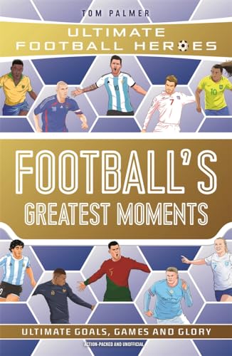 Book cover featuring illustrated portraits of famous football players.