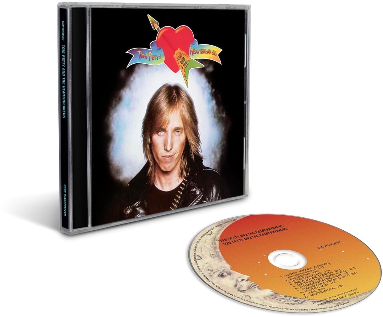 Tom Petty and The Heartbreakers CD case and disc with portrait.