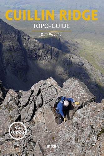 Book cover: "Cuillin Ridge Topo-Guide" with a mountainous landscape and climber.