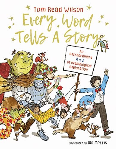 Book cover with illustrated characters and the title "Every Word Tells a Story.