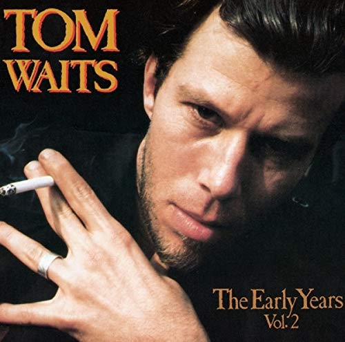 Tom Waits album cover, close-up of a man smoking a cigarette.