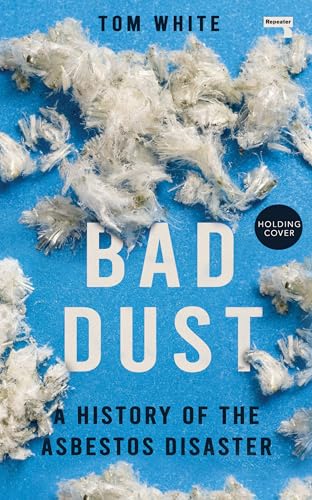 Book cover for “Bad Dust,” showing white fibrous material on blue.