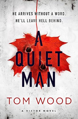 Book cover featuring a red maple leaf with two bullet holes on a white background.