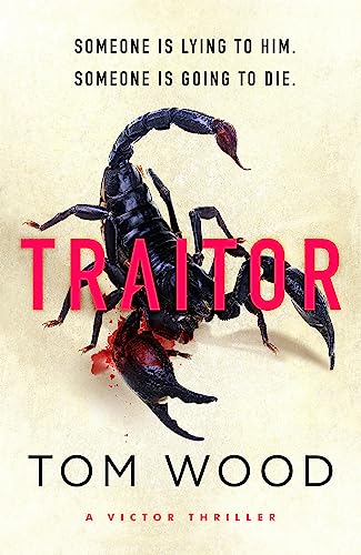 Book cover: "Traitor" with a large scorpion and red title text.