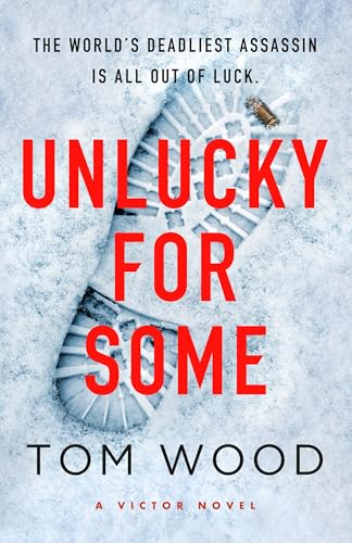 Book cover: "Unlucky for Some" with a footprint and snowy background.
