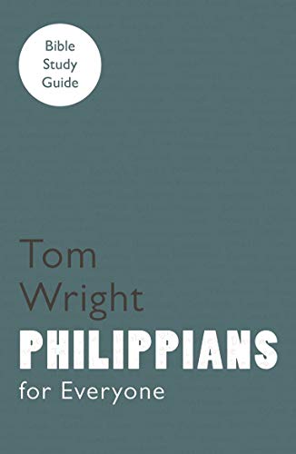 Blue book cover with white text: "Philippians for Everyone" by Tom Wright.