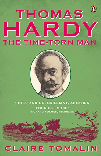 Book cover featuring a portrait of Thomas Hardy on a green background with landscape illustration.