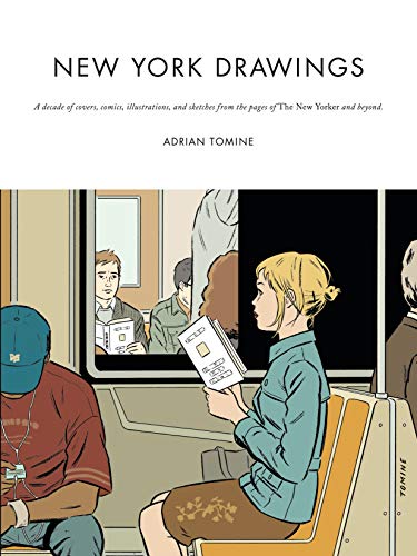 Book cover with illustrated scene of people on a subway train.