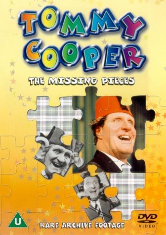 Tommy Cooper DVD cover featuring the comedian and puzzle pieces.