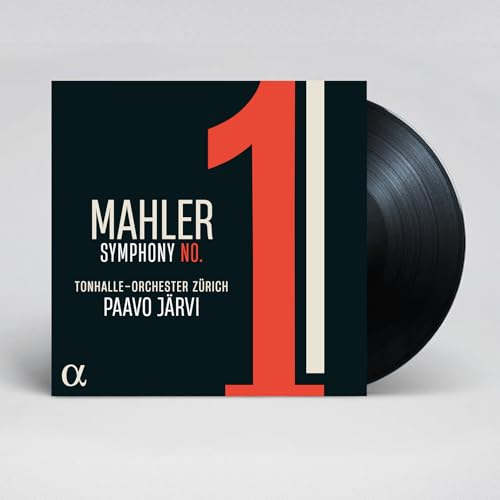 Mahler Symphony No. 1 vinyl record with bold red number one design.