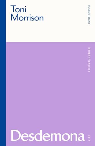 Book cover for āDesdemonaā by Toni Morrison, with purple and blue blocks.