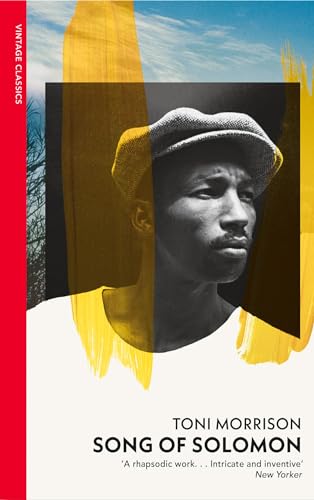 Book cover: "Song of Solomon" by Toni Morrison, portrait of a man in a hat.
