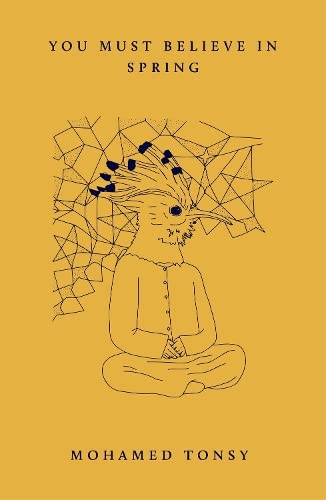 Book cover: stylized drawing of a person with a bird head in lotus position.