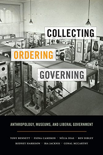 Black and white book cover titled "Collecting" with museum display cases.