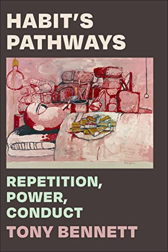 Book cover with abstract painting of a face and stacked objects.