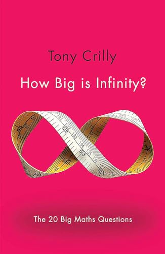 Book cover: "How Big is Infinity?" with an infinity symbol and measuring tape.