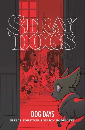 Comic book cover featuring anthropomorphic dogs in a red-lit doorway.