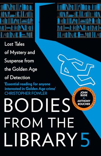 Book cover: “Bodies from the Library 5” with a silhouette and bookshelves.