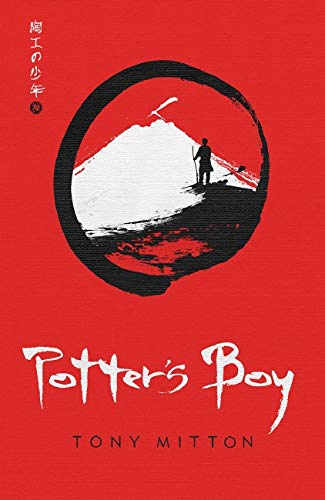 Book cover, likely featuring a young boy, pottery imagery, muted colors.